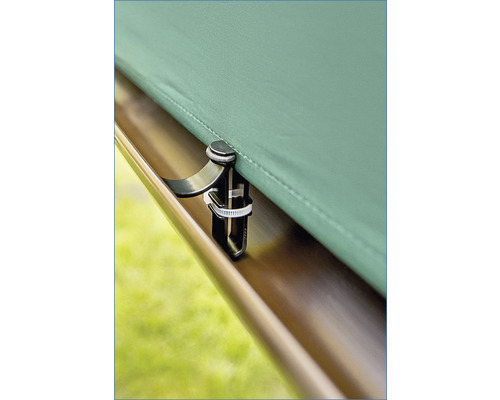 Clip de fixation pour voile d''ombrage sur gouttière