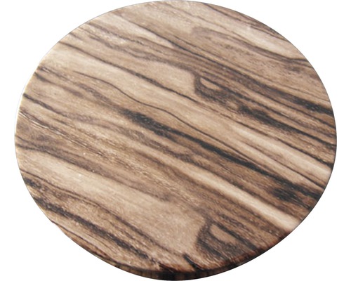 Runde Tischplatte mit Holzmaserung