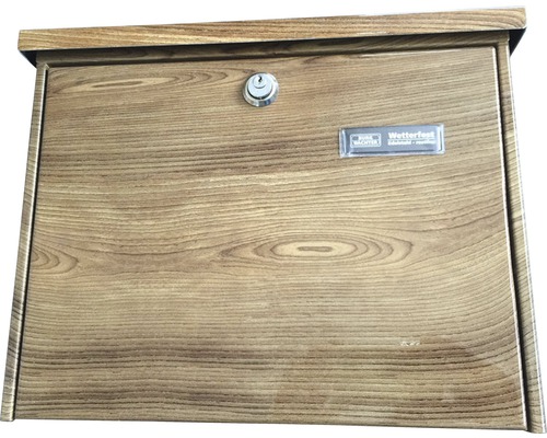 Boîte aux lettres aspect bois avec serrure