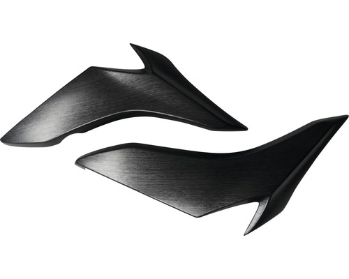Deux objets de décoration noirs en forme d''aile