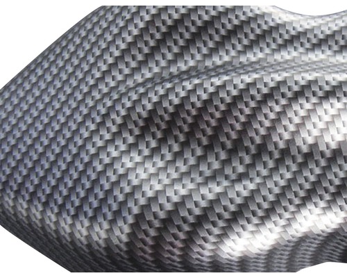 Nahaufnahme einer Oberfläche mit Carbonfaserstruktur