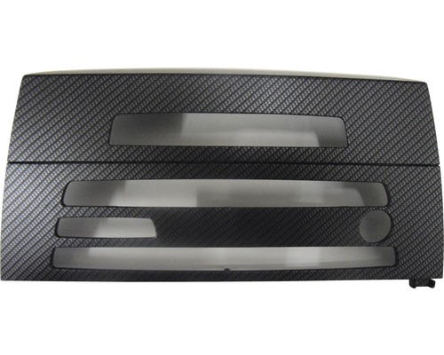 Façade d''autoradio en carbone avec plusieurs compartiments