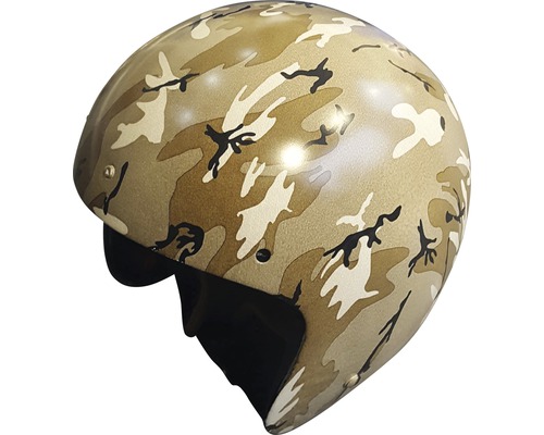 Helm mit Tarnmuster für den Kopfschutz