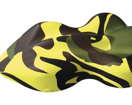 Detailansicht eines Schwimmbretts mit Tarnmuster
