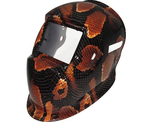Schweißhelm mit Schlangenmuster
