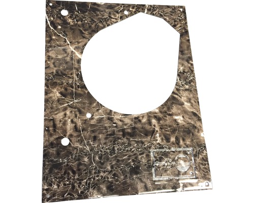 Dekorplatte mit Marmormuster und Aussparung