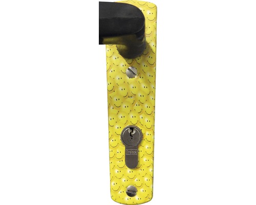Garniture de porte avec motif smiley