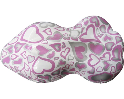 Oreiller cervical avec motif de cœurs