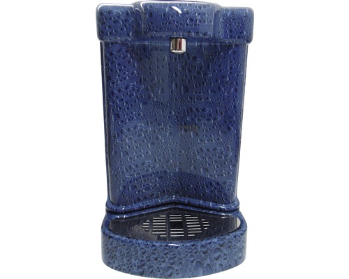 Réservoir de toilette bleu avec motif de gouttelettes d''eau