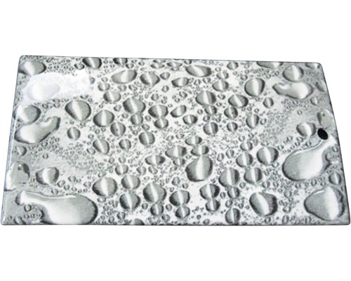 Rechteckige Platte mit Wassertropfenmuster