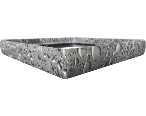 Eckiger Waschtisch aus Stein mit Wassertropfenmuster