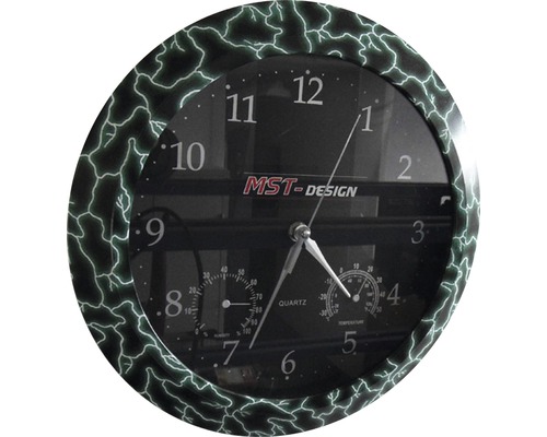 Horloge murale avec thermomètre et hygromètre