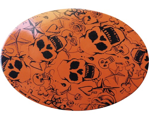 Plateau décoratif avec motif de crâne