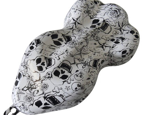 Film avec motif de crâne et de rose