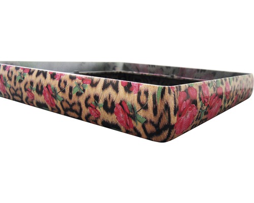 Bac à plantes avec motif animalier et floral