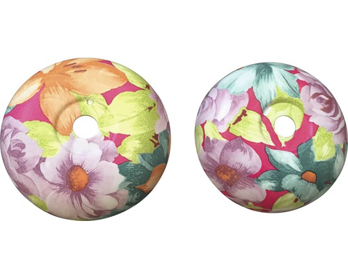 Deux abattants de WC avec motif floral