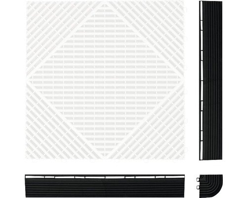 Bodenfliese aus Kunststoff mit Verbindungselementen