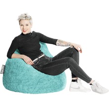 Sitzsack Sitting Point Beanbag Fluffy XL ca. 220 Liter türkis 70x110 cm