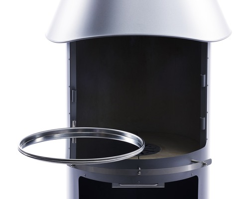 Four à pizza avec étagère ronde en métal