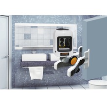 Laserliner SmartCross-Laser mit Universalhalterung im Badezimmer
