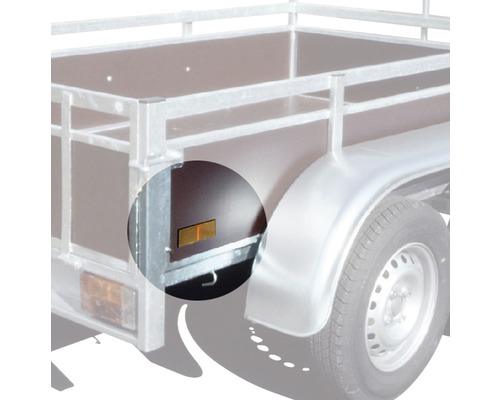 Remorque avec feu de position latéral réfléchissant