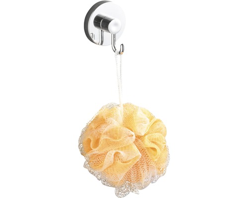 Crochet à ventouse avec éponge de bain