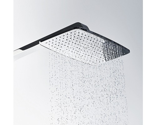 Pomme de douche carrée avec jet d''eau