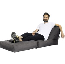 Fauteuil Sitting Point Twist Scuba anthracite 90x70x80 cm (déplié 180x70x60 cm)