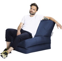 Fauteuil Sitting Point Twist Scuba bleu jeans 90x70x80 cm (déplié 180x70x60 cm)