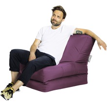 Fauteuil Sitting Point Twist Scuba aubergine 90x70x80 cm (déplié 180x70x60 cm)