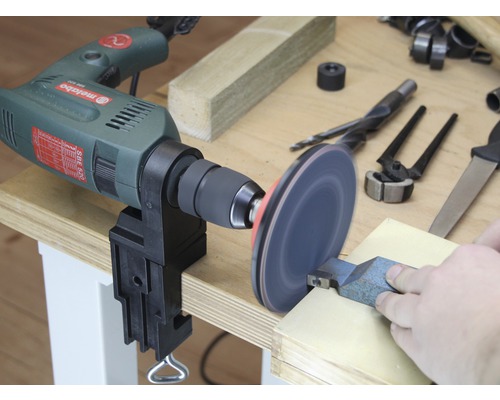 Perceuse Metabo avec disque abrasif et pièce