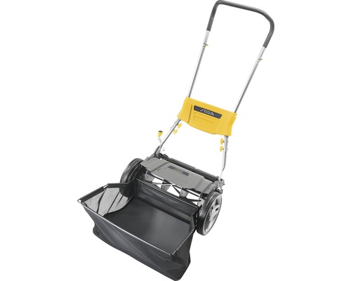 Balayeuse à gazon manuelle avec bac de ramassage