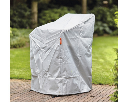 Chaise de jardin avec housse de protection grise