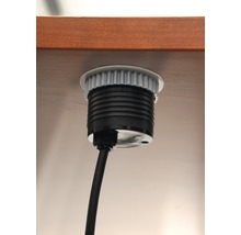 Multiprise à encastrer et USB noir/argent avec H05VV-F3G1,5mm² 1,5 m-thumb-4