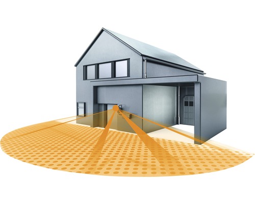 Haus mit Bewegungsmelder zur Überwachung des Aussenbereichs