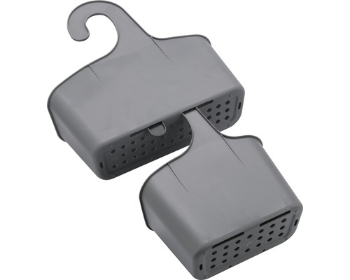 Hängender Spülbeckenorganizer für die Küchenspüle aus Kunststoff.