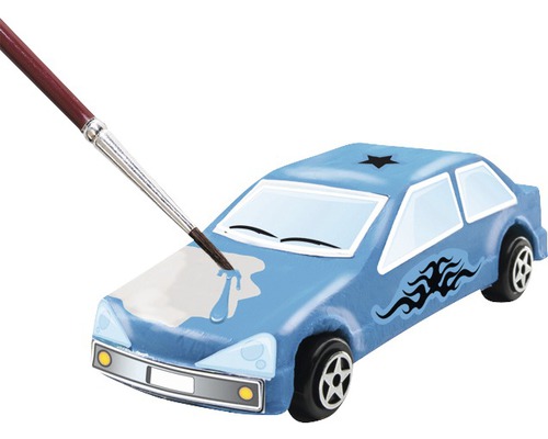 Voiture jouet à peindre avec pinceau