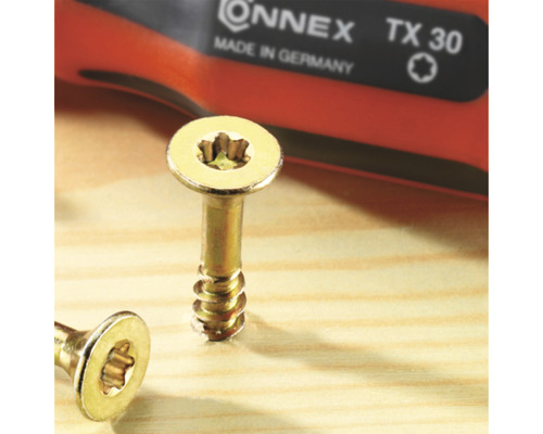 Vis à bois avec entraînement Torx et tête fraisée