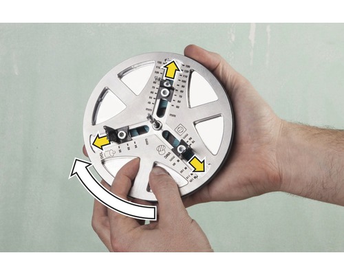 Gabarit de perçage pour diamètre de perçage en utilisation