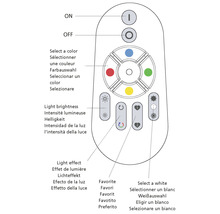 Télécommande pour contrôler la couleur de la lumière, la luminosité et les effets
