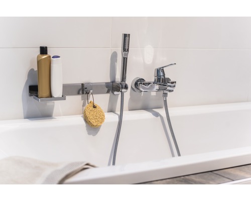 Support Aimanté Réglable Pour Pommeau De Douche REICH - Fixation Murale Sans Rayure, Plastique ABS Résistant