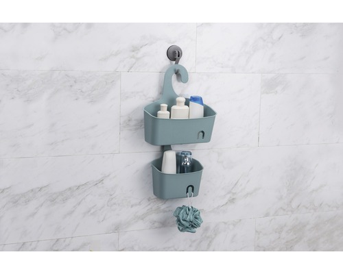 Badezimmerregal mit zwei Körben zur Aufbewahrung von Badutensilien