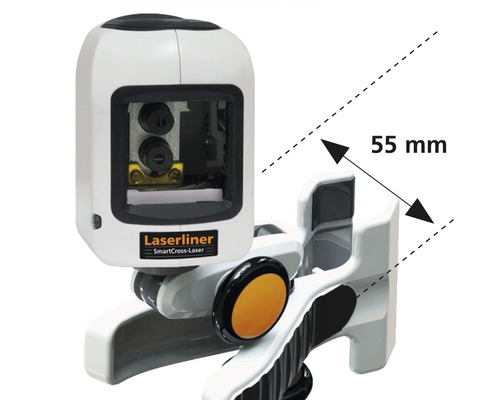 Laserliner SmartCross-Laser mit einer Messung von 55 mm