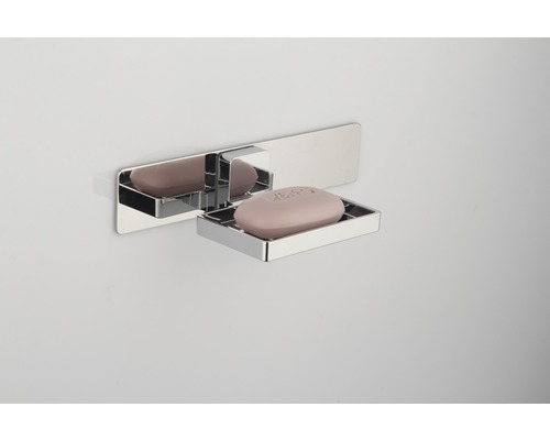 Seifenschale aus Metall zur Wandmontage mit Seife