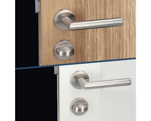 Ensemble de ferrures de porte avec poignée et rosace