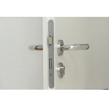 Zimmertür-Einsteckschloss Bever DIN links, PZ, 55/72/8, Stulpe rund, silber lackiert-thumb-1
