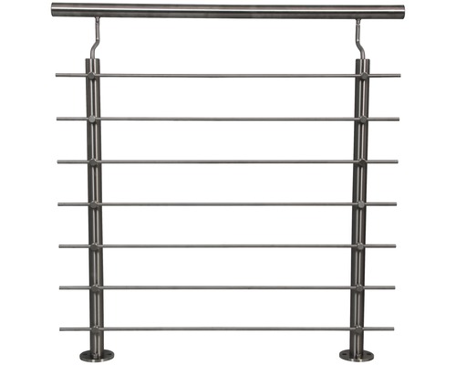 Garde-corps en acier inoxydable avec barreaux horizontaux