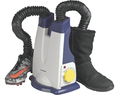 Séchoir à chaussures avec chaussure de sport et botte d''hiver