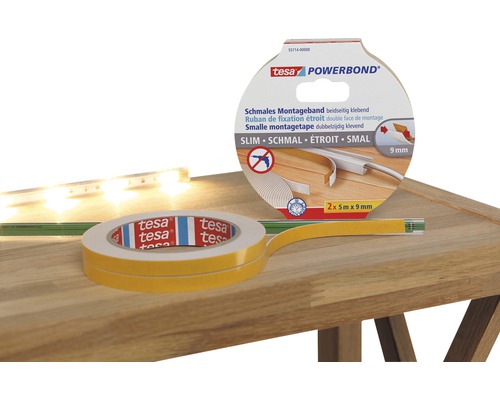 Tesa Powerbond schmales Montageband, doppelseitig klebend