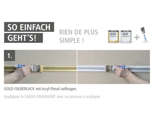 Anleitung: Auftragen von Goldlack und Silberlack mit einem Acrylpinsel